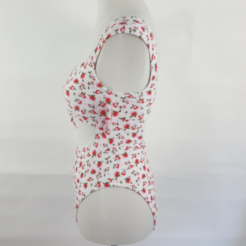 Junior Cinch Front Cut Out One Piece Swimsuit - Picture 7 of 14